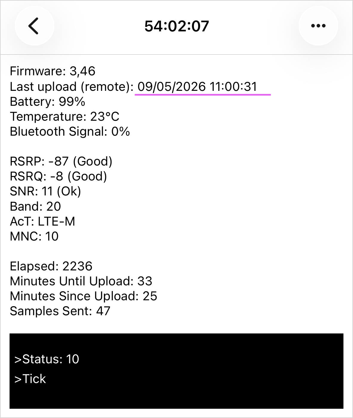 Upload check