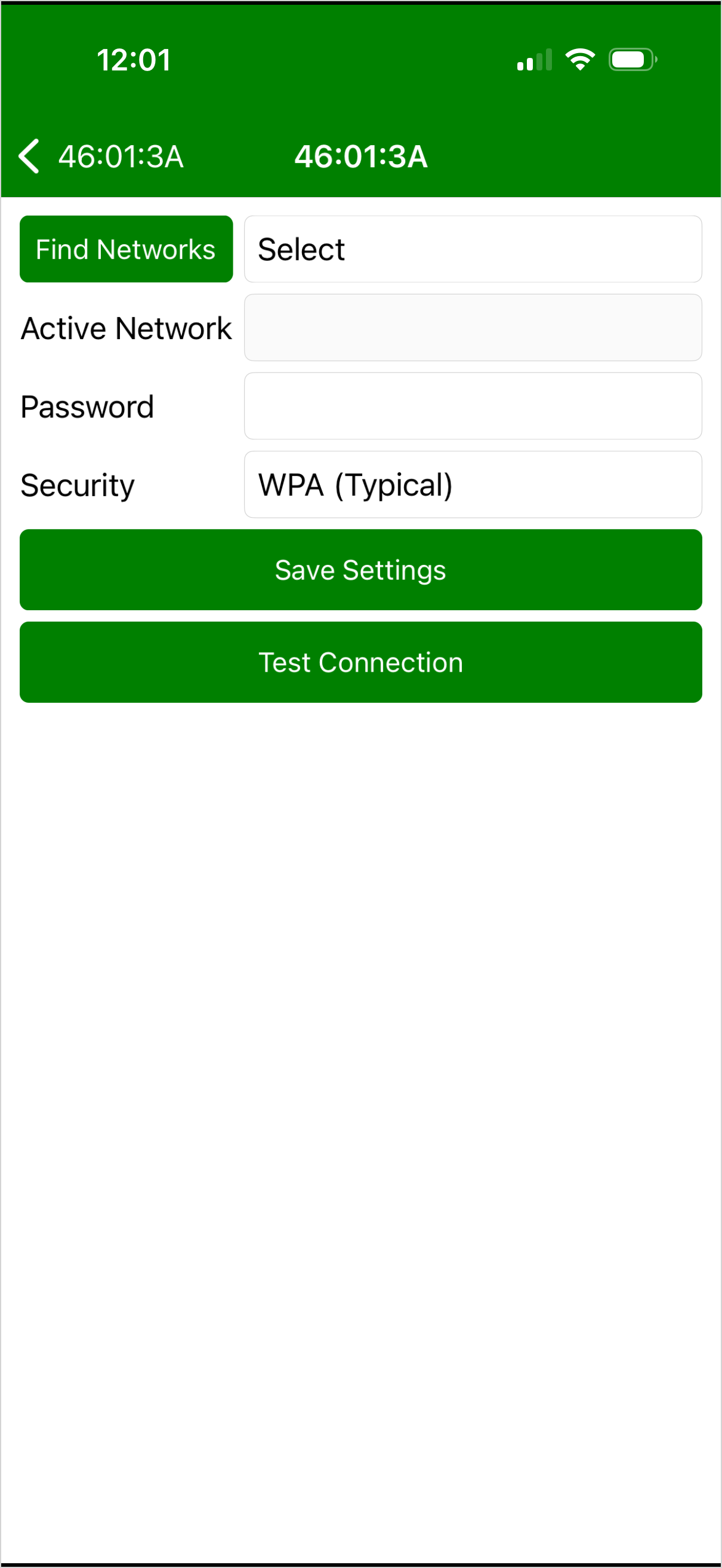 Select and configure WiFi