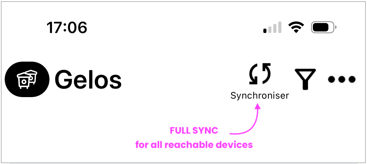 Synchronisation des appareils